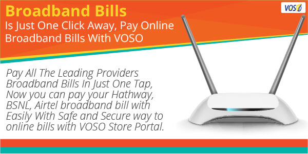 Most profitable franchise business allows making online broadband bill payments through voso's secured portal