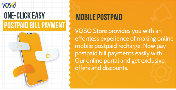 Start bill payment services like mobile postpaid and postpaid bills using voso portal